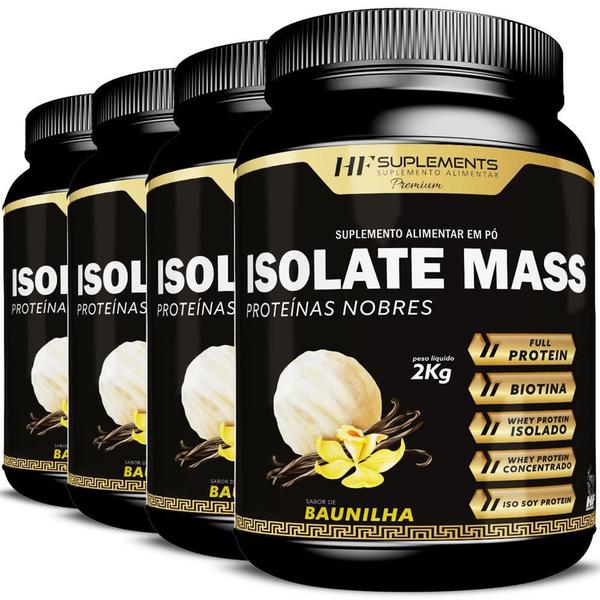 Imagem de Isolate Mass Hipercalorico Proteinas Nobres 2Kg Baunilha 4Un