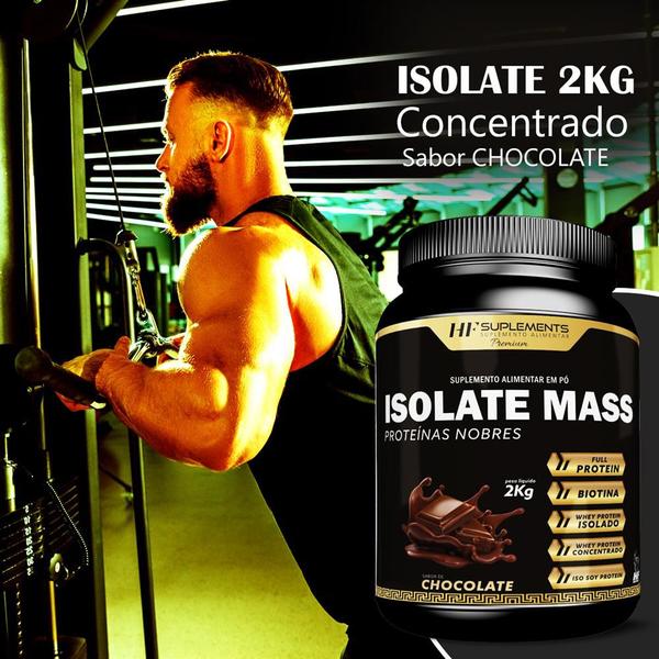 Imagem de Isolate mass hipercalorico proteinas nobres 2kg chocolate