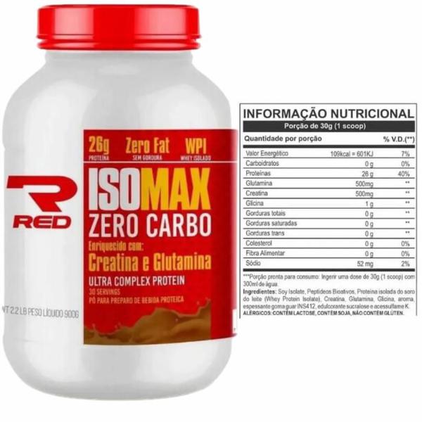 Imagem de Isomax Whey Isolado Zero Carbo (900g) - Red Series