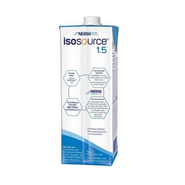 Imagem de Isosource 1.5 kcal/ml litro sabor baunilha - nestlé