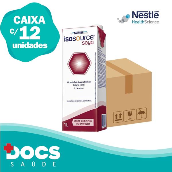 Imagem de Isosource Soya 1.2 kcal 1000ml Nestlé CX 12 Unidades