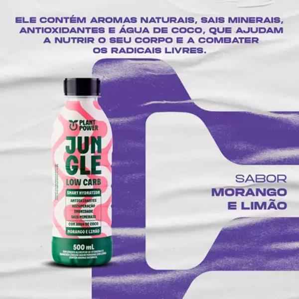 Imagem de Isotônico Jungle Low Carb Morango e Limão Plant 500ml