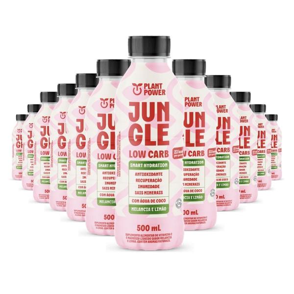 Isotônico Jungle Melancia Com Limão Plant Power (12un de 500ml) Imagem de Isotônico Jungle Melancia Com Limão Plant Power (12un de 500ml)