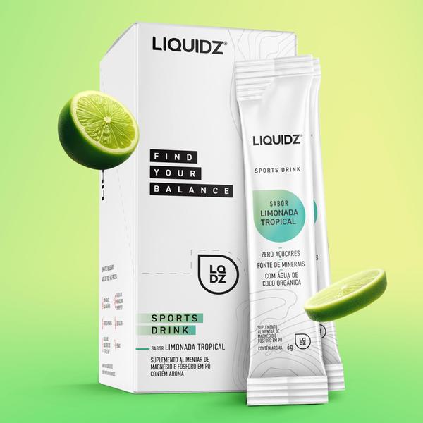 Isotônico Liquidz Sport Drink cx 14 Doses Sabor Limonada Imagem de Isotônico Liquidz Sport Drink cx 14 Doses Sabor Limonada