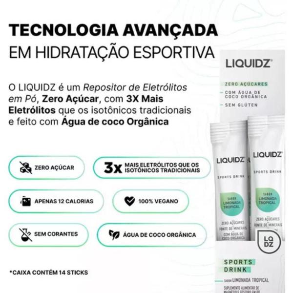 Imagem de Isotônico Liquidz Sport Drink Limonada Tropical 14 Unidades 6g