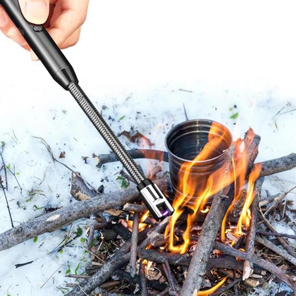 Imagem de Isqueiro Acendedor de Fogão Elétrico Flexível USB Recarregável P/ Cozinha Fogão Gás Velas TB1904