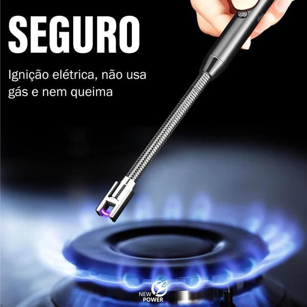 Imagem de Isqueiro Acendedor Elétrico Recarregável Cozinha Fogão Gás Top