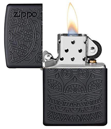 Imagem de Isqueiro de bolso com design Zippo Tone on Tone, preto fosco