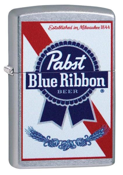 Imagem de Isqueiro de bolso Zippo Street Chrome Pabst Blue Ribbon