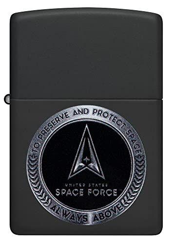 Imagem de Isqueiro de bolso Zippo U.S. Space Force Design preto fosco