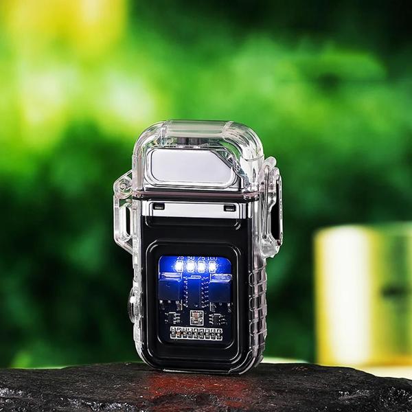 Isqueiro Elétrico A Prova De Vento Com Lanterna Iluminação Forte, Médio e Strobo Recarregável TB1906 - Luck Imagem de Isqueiro Elétrico A Prova De Vento Com Lanterna Iluminação Forte, Médio e Strobo Recarregável TB1906