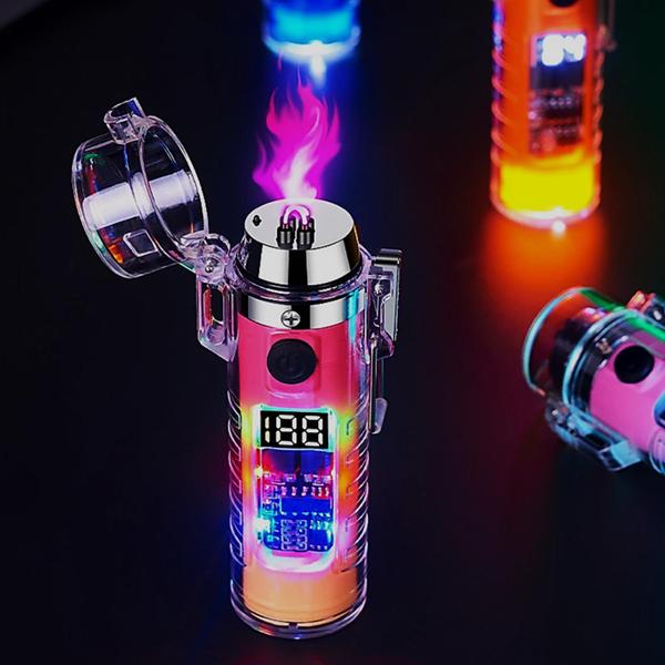 Isqueiro Elétrico A Prova De Vento Recarregável Com Lanterna Micro Usb Design Lindo Degradê HB2561 - LTK Imagem de Isqueiro Elétrico A Prova De Vento Recarregável Com Lanterna Micro Usb Design Lindo Degradê HB2561