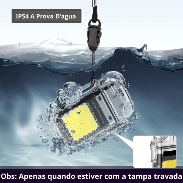 Imagem de Isqueiro Plasma Recarregável com Lanterna Led Prova D'agua