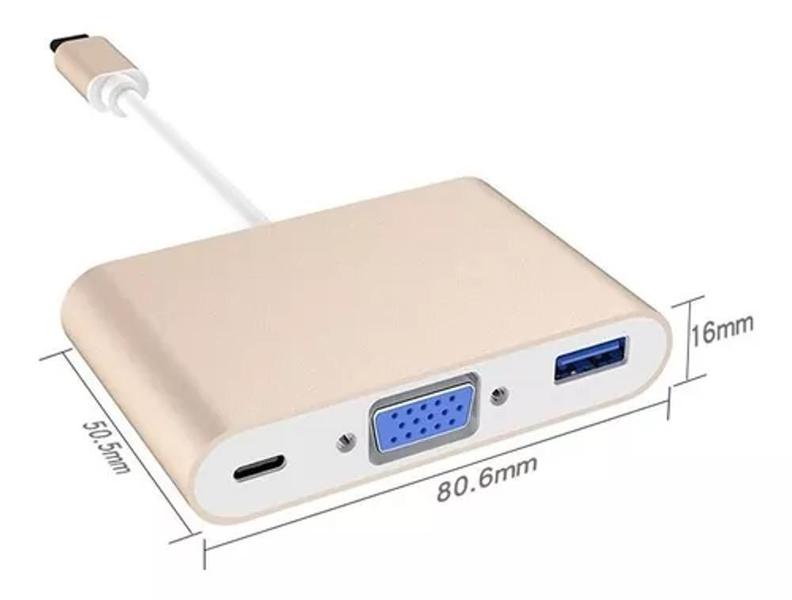 Imagem de IT Blue LE-4119: Adaptador USB-C para VGA e USB 3.0