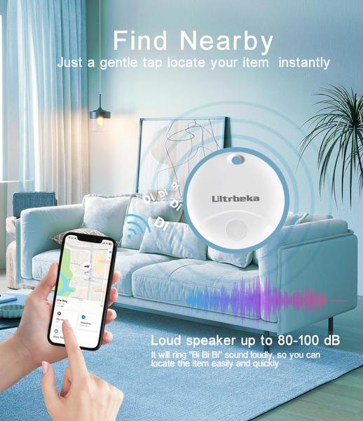 Imagem de Item Finder Ultrbeka Air Tag, pacote com 2, impermeável para Apple
