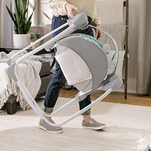 Imagem de Ity by Ingenuity Swingity Swing Easy-Fold Portable Baby Swing, Goji, Blue