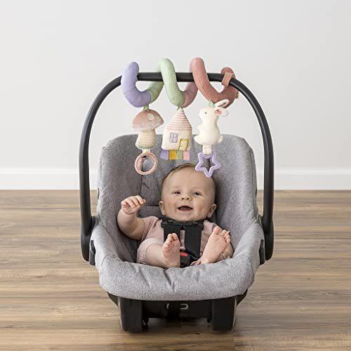 Imagem de Itzy Ritzy Spiral Car Seat & Stroller Activity Toy Inclui anel de dança, espelho e fitas texturizadas Pastel Arco-íris