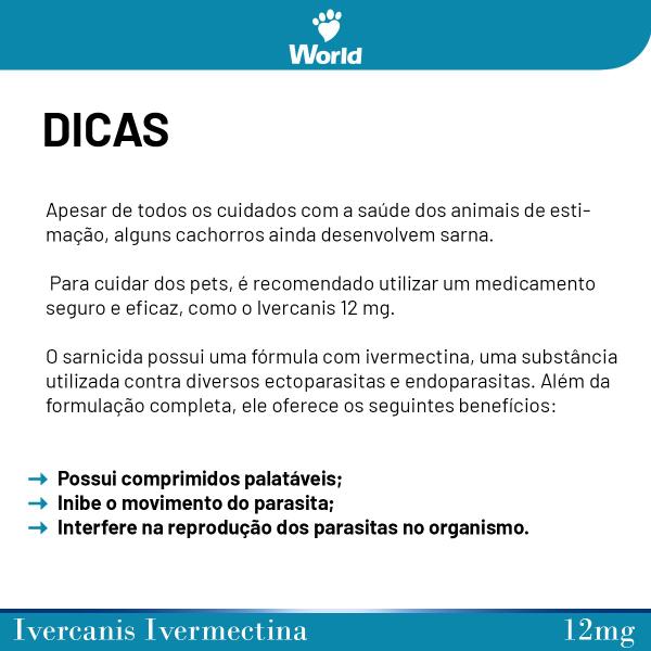 Imagem de Ivercanis 12mg c/ 4 Comprimidos