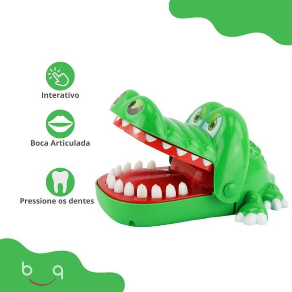 Imagem de Jacare de brinquedo morde dedos jogo croc croc bbr toys