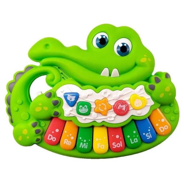 Imagem de Jacaré Verde Teclado Musical Animalzinho - BBR Toys R2990