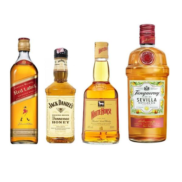 Imagem de Jack Daniels Mel +Red Label +White Horse + Tanqueray Sevilla