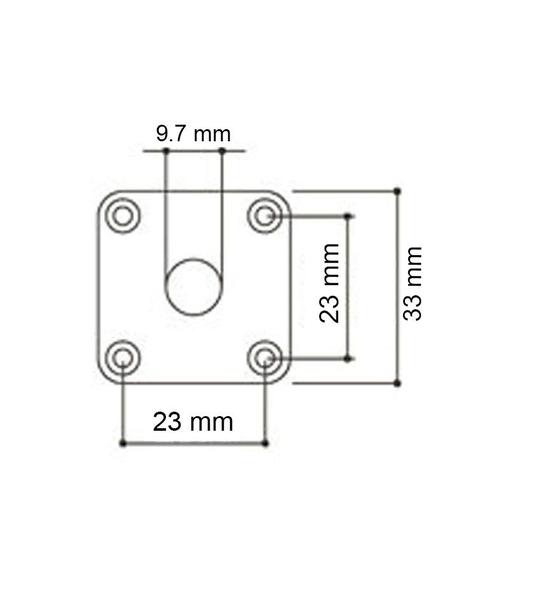 Imagem de Jack Plate Quadrado Creme D Plástico Guitarra Spirit PLJC-IV