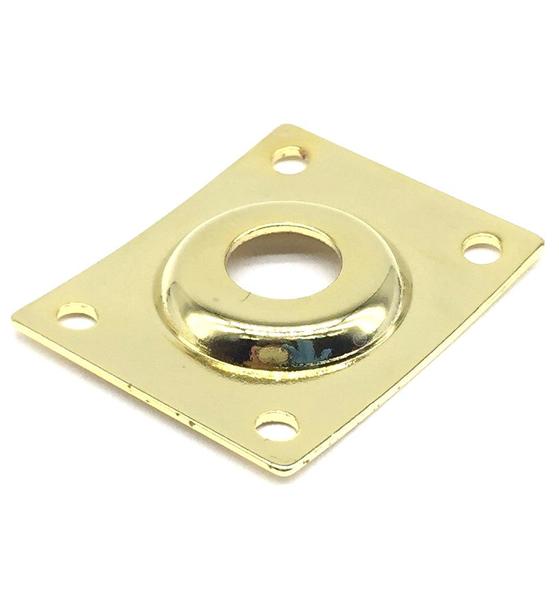 Jack plate retangular Metal Dourado guitarra baixo LJC 1un - SPIRIT Imagem de Jack plate retangular Metal Dourado guitarra baixo LJC 1un