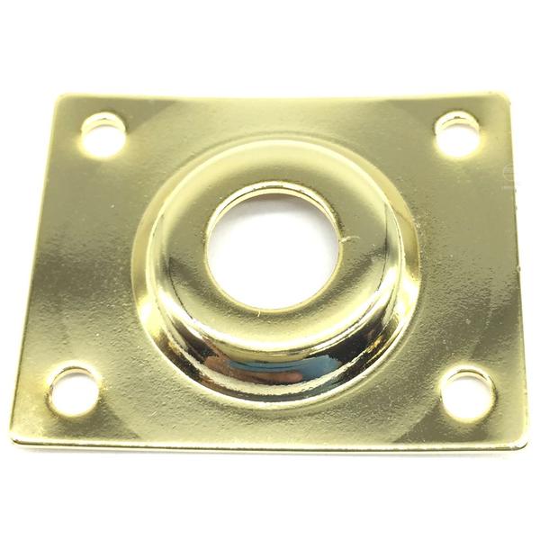 Jack plate retangular Metal Dourado guitarra baixo LJC 1un - SPIRIT Imagem de Jack plate retangular Metal Dourado guitarra baixo LJC 1un