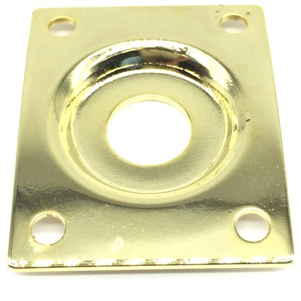 Jack plate retangular Metal Dourado guitarra baixo LJC 1un - SPIRIT Imagem de Jack plate retangular Metal Dourado guitarra baixo LJC 1un