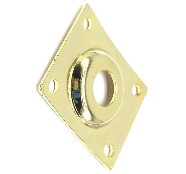 Jack plate retangular Metal Dourado guitarra baixo LJC 1un - SPIRIT Imagem de Jack plate retangular Metal Dourado guitarra baixo LJC 1un