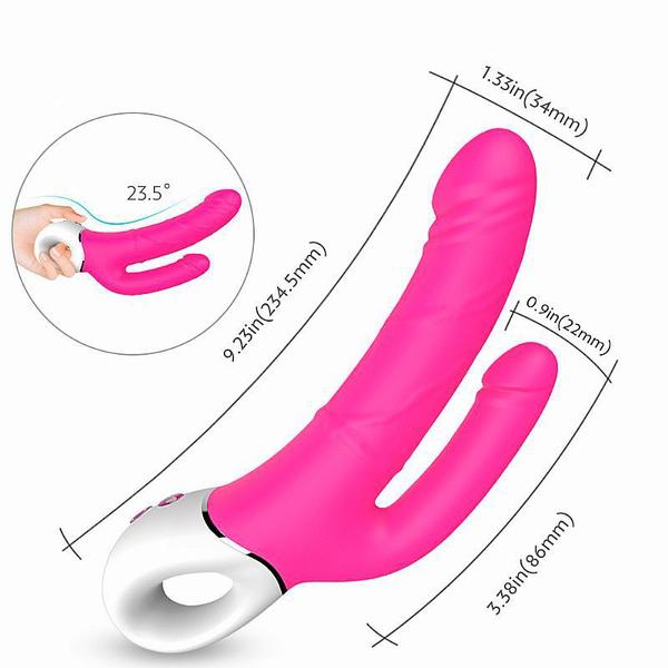 Imagem de Jakiro - Vibrador Estimulador Ponto G Com Plug Anal Recarregável Em Soft Touch - 9 Vibrações ROXO - 6721