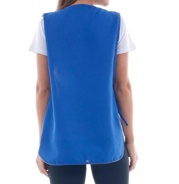 Jaleco Avental Bata Cozinha Limpeza - 2 bolsos Amarras laterais - Tam. Único Kit 5 Unid. Azul Royal - Sanrê Imagem de Jaleco Avental Bata Cozinha Limpeza - 2 bolsos Amarras laterais - Tam. Único Kit 5 Unid. Azul Royal