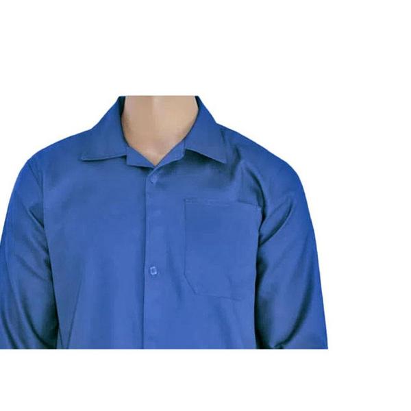 Imagem de Jaleco Brim P/Uniforme M/Lg Azl P