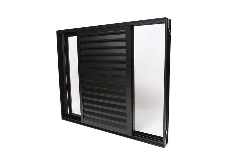 Janela 3 folhas veneziana 120x100 - Esquadrias e Vidraçaria Queiros Imagem de Janela 3 folhas veneziana 120x100