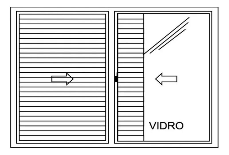 Imagem de Janela Aluminio Com Persiana Integrada Guarnição 150x120cm