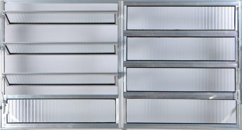 Janela Basculante de Alumínio Duplo 0,60 X 1,50 Linha All Modular Cor Brilhante Imagem de Janela Basculante de Alumínio Duplo 0,60 X 1,50 Linha All Modular Cor Brilhante