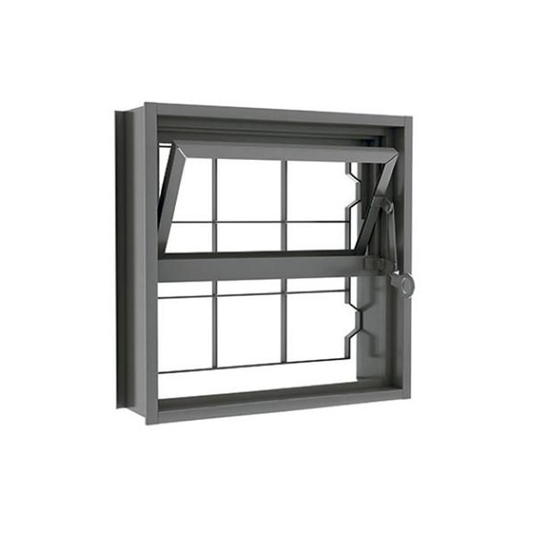 Janela Basculante em Aço com Grade Quadriculada 40x40 R120 Tradição - PROVISÃO Imagem de Janela Basculante em Aço com Grade Quadriculada 40x40 R120 Tradição