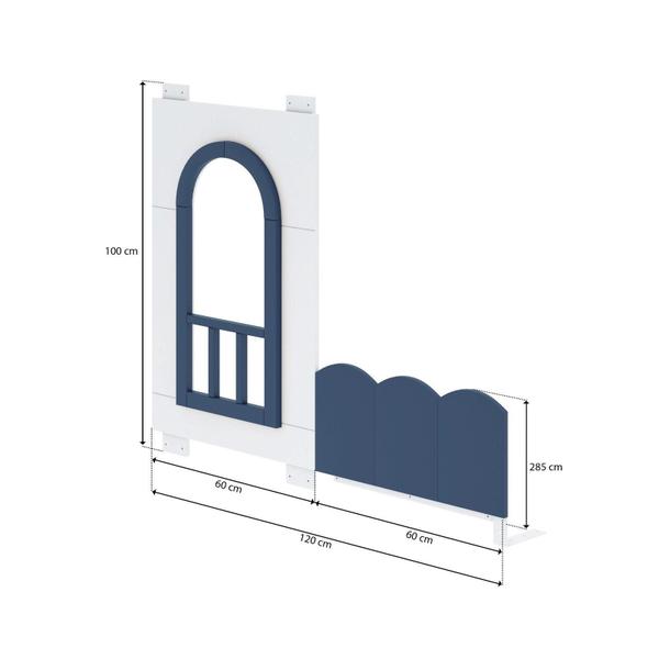 Imagem de Janela com Grade de Proteção New Garden Casatema Branco/Azul