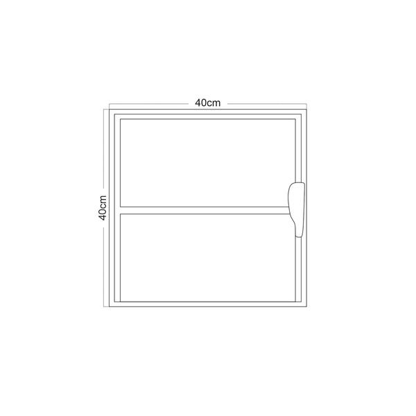 Imagem de Janela de Alumínio Basculante 40x40cm com 1 Bascula e Vidro Mini Boreal Soft MGM Branco