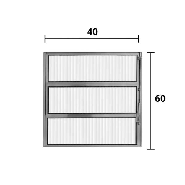 Imagem de Janela de Alumínio Basculante 60x40cm Hale Esquadrias