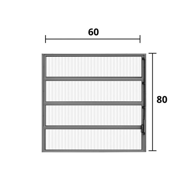Imagem de Janela de Alumínio Basculante 80x60cm Hale Esquadrias