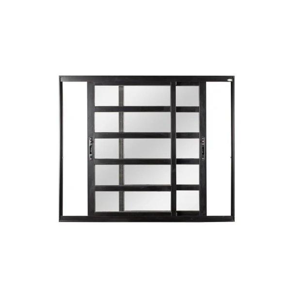 Janela de Aluminio de Correr 100x100cm 2 Folhas com Vidro Liso Esquadrisul Preto Imagem de Janela de Aluminio de Correr 100x100cm 2 Folhas com Vidro Liso Esquadrisul Preto