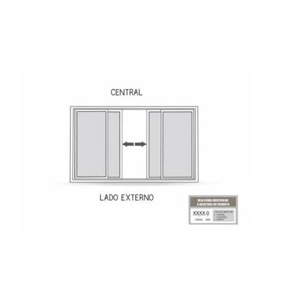 Imagem de Janela de Alumínio de Correr 100x120cm 4 Folhas com Grade Lucasa