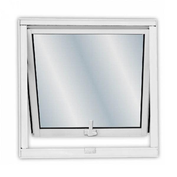 Janela de Alumínio Maxim-ar 60x40cm com Vidro Liso Soft MGM Branco Imagem de Janela de Alumínio Maxim-ar 60x40cm com Vidro Liso Soft MGM Branco