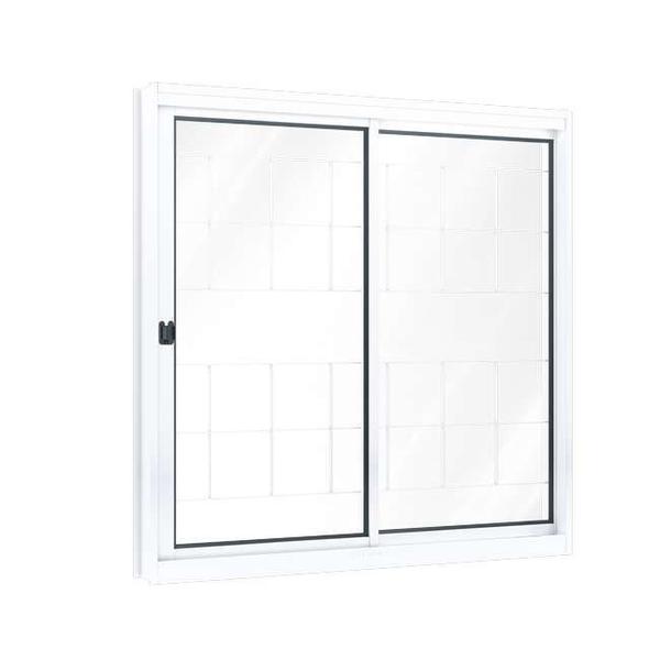Janela de Correr de Aço 100 x 150 x 12 cm 2 Folhas Esquerda Grade Quadrada Riobras Pronta Imagem de Janela de Correr de Aço 100 x 150 x 12 cm 2 Folhas Esquerda Grade Quadrada Riobras Pronta