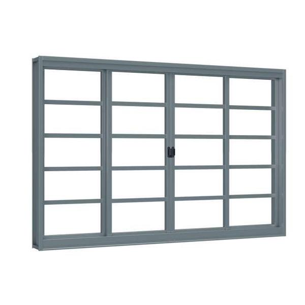 Janela de Correr de Aço 120 x 150 x 12 cm 4 Folhas Riobras Imagem de Janela de Correr de Aço 120 x 150 x 12 cm 4 Folhas Riobras