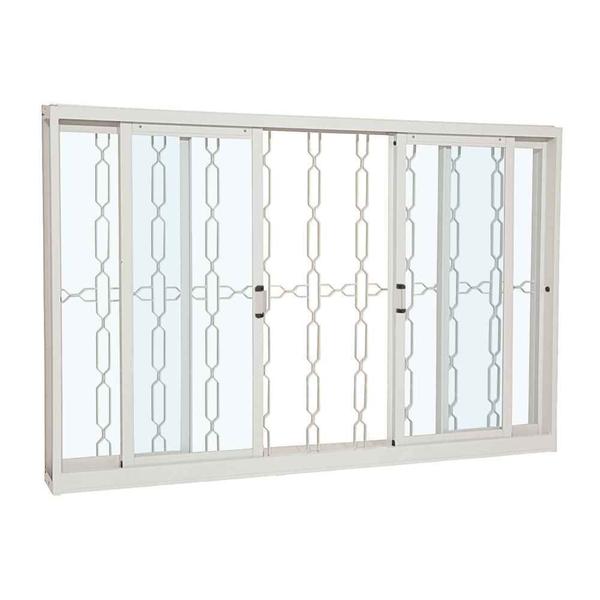 Janela de Correr Grade Elo em Aço 100 x 200 x 12 cm 4 Folhas Pratika Sasazaki Imagem de Janela de Correr Grade Elo em Aço 100 x 200 x 12 cm 4 Folhas Pratika Sasazaki