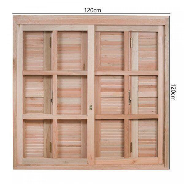 Janela de Madeira Pantográfica 120x120cm Com Caixilho 14cm EWK 370 Rondosul Imagem de Janela de Madeira Pantográfica 120x120cm Com Caixilho 14cm EWK 370 Rondosul
