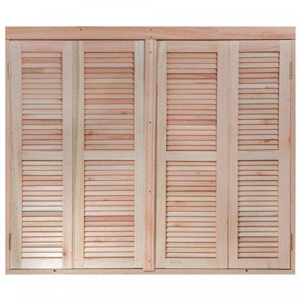 Janela de Madeira Pantográfica 120x140cm Com Caixilho 14cm EWK 360 Rondosul Imagem de Janela de Madeira Pantográfica 120x140cm Com Caixilho 14cm EWK 360 Rondosul