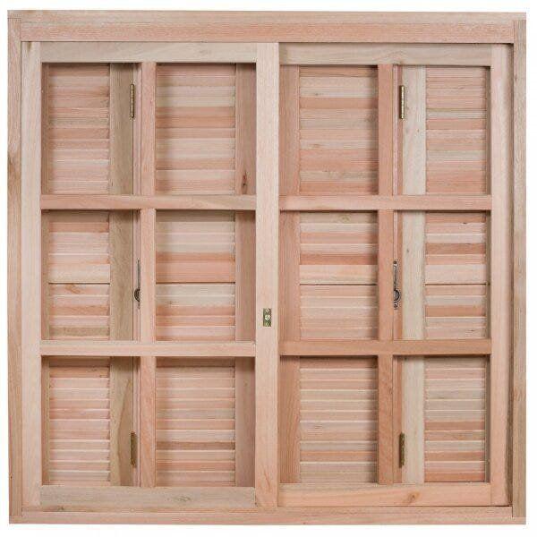 Janela de Madeira Pantográfica 120x150cm Com Caixilho 14cm EWK 370 Rondosul Imagem de Janela de Madeira Pantográfica 120x150cm Com Caixilho 14cm EWK 370 Rondosul